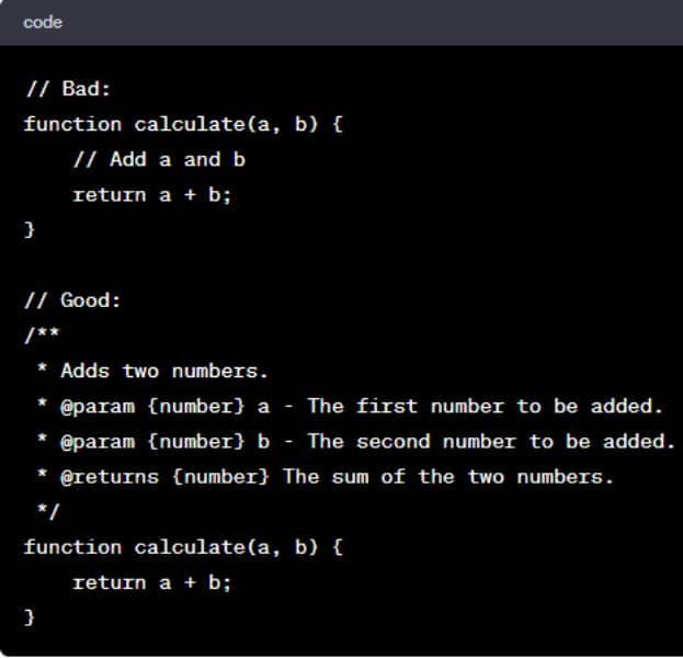 Commenting and Documentation